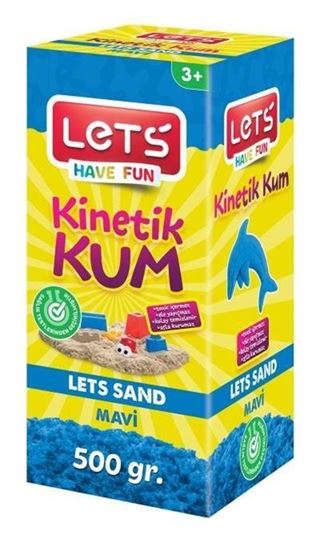 Lets Kinetik Kum 500 gr. Mavi Karton Kutu