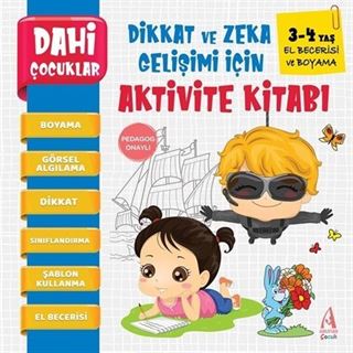 Dahi Çocuklar Aktivite Kitabı 3-4 Yaş / El Becerisi Ve Boyama