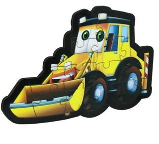 Ahşap Yap-Boz - Dozer (14 Parça) (Hikayeli)