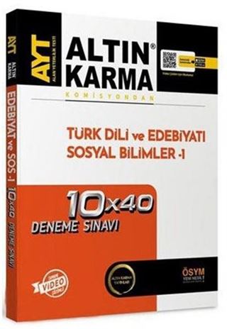 AYT Türk Dili ve Edebiyatı Sosyal Bilimler 1 10x40 Deneme Sınavı