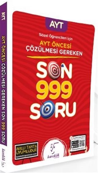AYT Öncesi Çözülmesi Gereken Son 999 Soru (Sözel İçin)