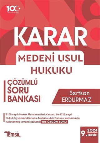 Karar Medeni Usul Hukuku Çözümlü Soru Bankası