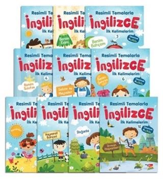 Çıkartmalı Resimli Temalarla İngilizce İlk Kelimelerim 10'lu Set