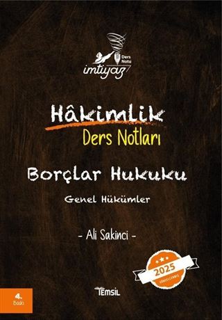 İmtiyaz Borçlar Hukuku Genel Hükümler Hakimlik Ders Notları