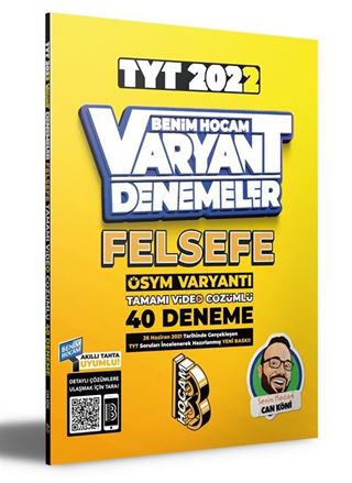 2022 TYT Felsefe Tamamı Video Çözümlü 40 Deneme Sınavı