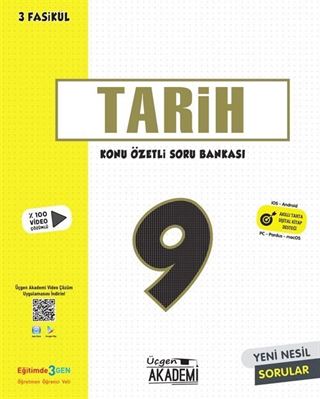 9. Sınıf Tarih Konu Özetli Soru Bankası (3 Fasikül)