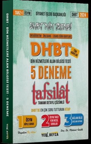 2024 DHBT Tafsilat Tamamı Çözümlü 5 Deneme