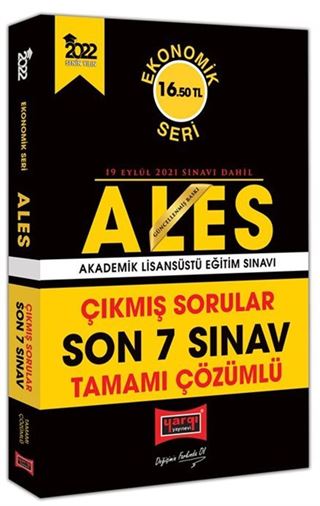 2022 ALES Ekonomik Seri Son 7 Sınav Tamamı Çözümlü Çıkmış Sorular
