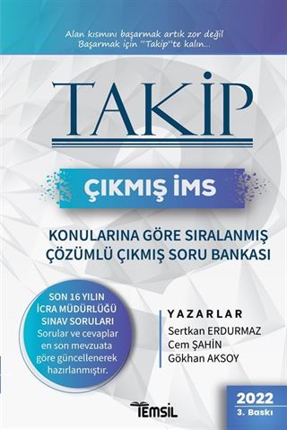 Takip Çıkmış İcra Müdürlüğü Sınavı Konularına Göre Sıralanmış Çözümlü Çıkmış Soru Bankası