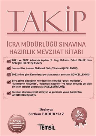 Takip İcra Müdürlüğü Sınavına Hazırlık Mevzuat Kitabı