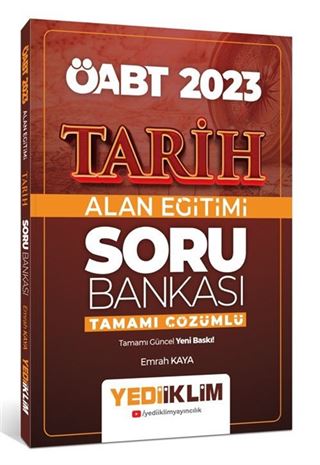 2023 ÖABT Tarih Alan Eğitimi Tamamı Çözümlü Soru Bankası