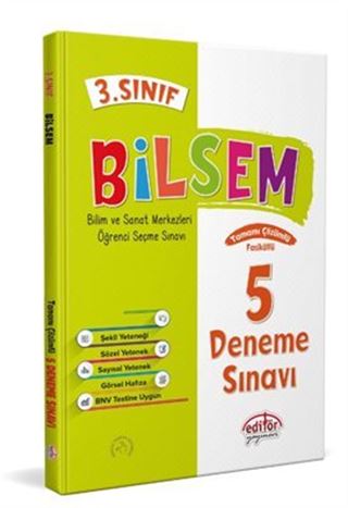 3.Sınıf Bilsem Tamamı Çözümlü 5 Fasikül Deneme Sınavı