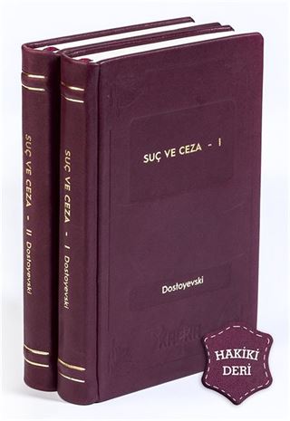 Suç ve Ceza (2 Cilt Takım) (Hakiki Deri, Ciltli, İplik Dikişli)