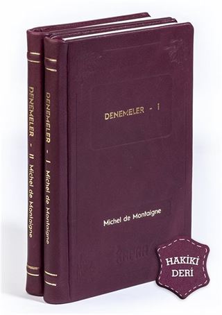 Denemeler (2 Cilt Takım) (Hakiki Deri, Ciltli, İplik Dikişli)