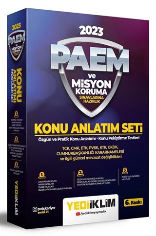 2023 PAEM ve Misyon Koruma Sınavlarına Hazırlık Konu Anlatım Seti