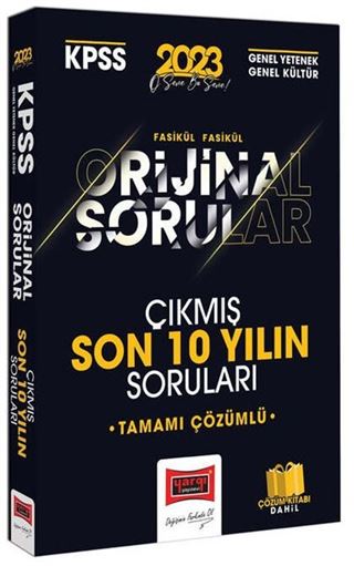 2023 KPSS Genel Kültür Genel Yetenek Orjinal Tamamı Çözümlü Son 10 Yıl Çıkmış Sınav Soruları