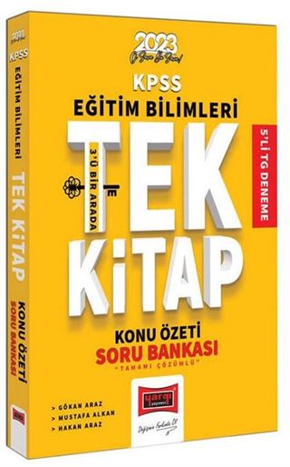2023 KPSS Eğitim Bilimleri Tüm Dersler Tek Kitap Konu Özeti ve Tamamı Çözümlü Soru Bankası