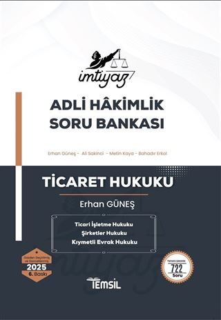 İmtiyaz Adli Hakimlik Soru Bankası Ticaret Hukuku