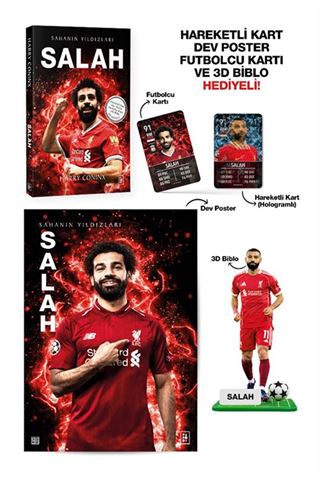 Salah - Sahanın Yıldızları - 3D Biblo, Hareketli Kart, Dev Poster ve Futbolcu Kartı Hediyeli!