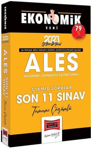 2023 ALES Ekonomik Seri Tamamı Çözümlü Son 11 Sınav Çıkmış Sorular