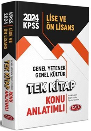 KPSS Lise ve Ön Lisans Genel Yetenek - Genel Kültür Tek Kitap Konu Anlatımlı