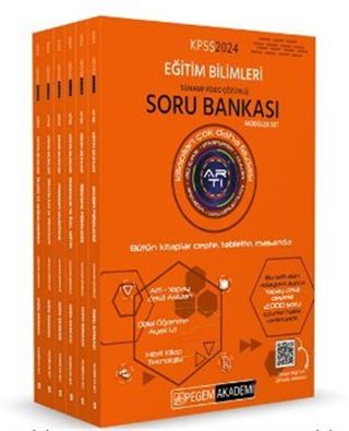 2024 KPSS Eğitim Bilimleri Tamamı Video Çözümlü Soru Bankası Modüler Seti 6 Kitap