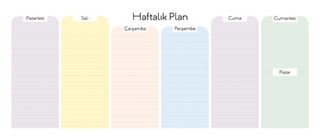 Haftalık Planlayıcı Yatay 2