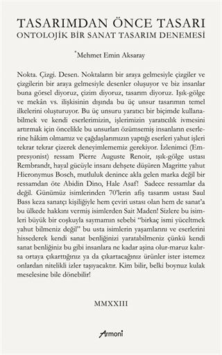 Tasarımdan Önce Tasarı