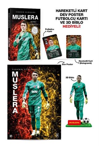 Muslera - Sahanın Yıldızları - 3D Biblo, Hareketli Kart, Dev Poster ve Futbolcu Kartı Hediyeli!