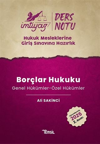 İmtiyaz HMGS Ders Notları Borçlar Hukuku (Genel Hükümler-Özel Hükümler)
