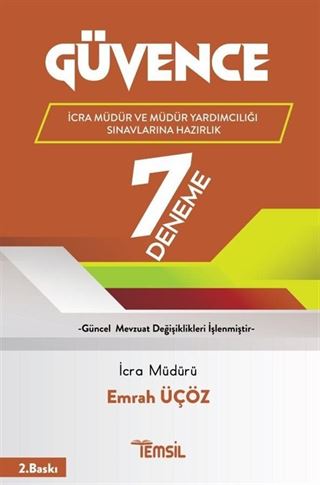 Güvence İcra Müdürlüğü ve Müdür Yardımcılığı Sınavlarına Hazırlık 7 Deneme