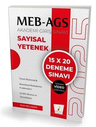 MEB - AGS Hazırlık Sayısal Yetenek 15x20 Tamamı Video Çözümlü Deneme Sınavı