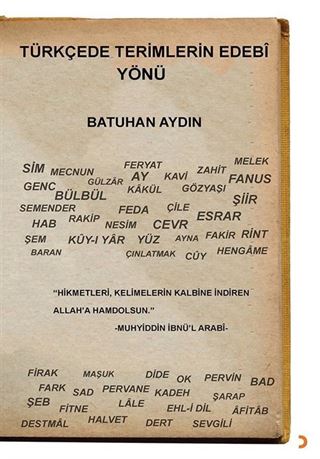 Türkçede Terimlerin Edebî Yönü
