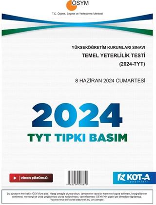 2024 TYT Çıkmış Sorular (Tıpkı Basım-Kapaksız Fasikül)