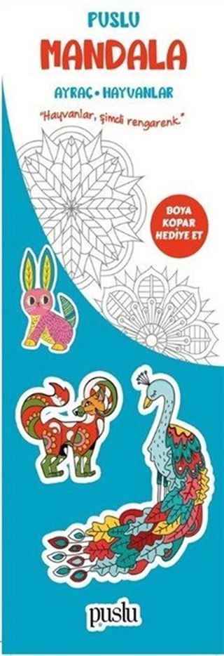 Puslu Mandala Çocuk Ayraç / Hayvanlar