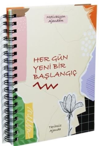 Motivasyon Ajandam, Her Gün Yeni Bir Başlangıç (300'den Fazla Emoji Çıkartmalı) Kod:05