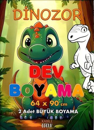 Dinozor Dev Boyama 64 x 90 Cm 2 Adet Dev Boyama Posteri