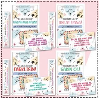 Çocuklar İçin Psikoloik Destek Serisi 4 Kitap - Ayraç ve Kartpostallı Özel Set -2
