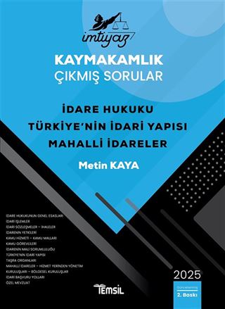 İmtiyaz Kaymakamlık Çıkmış Sorular İdare Hukuku Türkiye'nin İdari Yapısı Mahalli İdareler