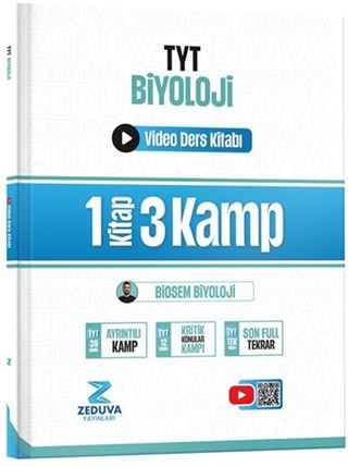Biosem TYT Biyoloji 1 Kitap 3 Kamp Video Ders Kitabı