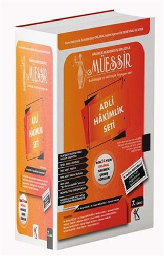 Müessir Adli Hakimlik Çıkmış Soru Bankası