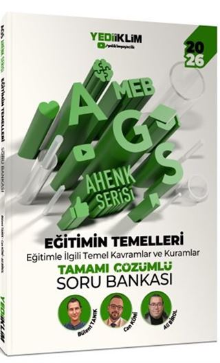 2026 MEB AGS Ahenk Serisi Eğitimin Temelleri Eğitimle İlgili Temel Kavramlar ve Kuramlar Tamamı Çözümlü Soru Bankası