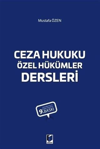 Ceza Hukuku Özel Hükümler Dersleri