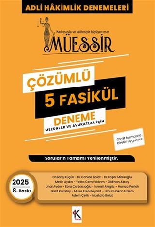 Müessir Adli Hakimlik Denemeleri- 2025 Çözümlü 5 Deneme