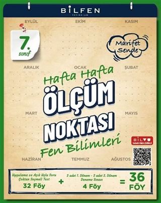 7. Sınıf Fen Bilimleri Hafta Hafta Ölçüm Noktası