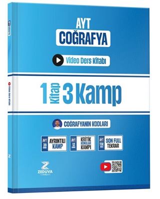 AYT Coğrafya 1 Kitap 3 Kamp Video Ders Kitabı