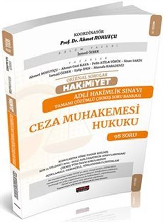 Orijinal Sorular Hakimiyet Adli Hakimlik Sınavı Ceza Muhakemesi Hukuku Çıkmış Soru Bankası