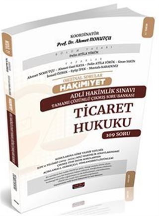 Orijinal Sorular Hakimiyet Adli Hakimlik Sınavı Ticaret Hukuku Çıkmış Soru Bankası