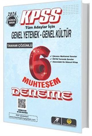 KPSS Genel Kültür-Genel Yetenek 6 Muhteşem Deneme