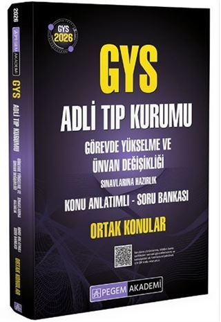 2026 GYS Adli Tıp Kurumu Görevde Yükselme ve Ünvan Değişikliği Sınavlarına Hazırlık Konu Anlatımlı Soru Bankası Ortak Konular